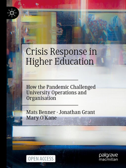 Title details for Crisis Response in Higher Education by Mats Benner - Available